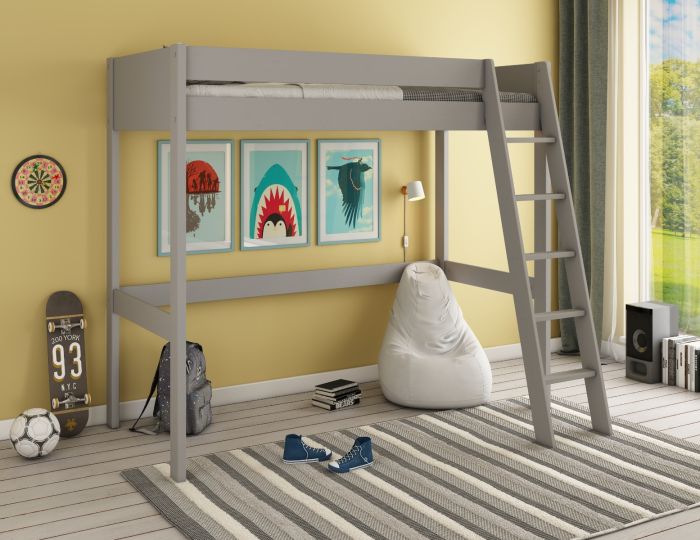 Tera Grey frame loft bed