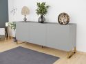 Flair Lenny Painted Sideboard Grey with Brass Accents (160x40)