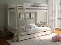 Nora triple solid wood bunk bed with drawers