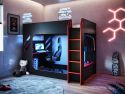 Recoil Shuttle LED Gaming High Sleeper Small Double Black
