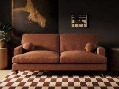 SOLACE+CO Addison 3 Seater Sofa Burnt Orange Chenille