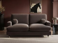 SOLACE+CO Addison 2 Seater with Caster Legs Mocha Velvet Sofa