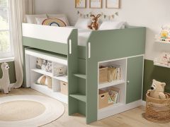 Flair Aiden Kids Cabin Bed with Desk & Storage