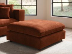 SOLACE+CO Asher Footstool Burnt Orange Chenille