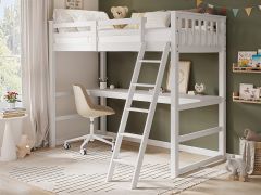 Flair Jules High Sleeper with Desk White