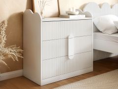 Flair Calista Ribbed Chest of 3 Drawers