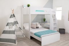 Flair Furnishings Cosmic L Shaped Triple Bunk Bed White