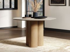 SOLACE+CO Deko Sintered Stone Dining Table-Oak