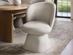 SOLACE+CO Aiko Dining Chair White Chenille