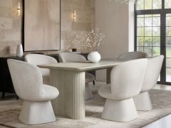 SOLACE+CO Zoya Dining Table with Aiko Chairs Set