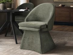 SOLACE+CO Aiko Dining Chair Green Chenille