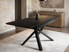 SOLACE+CO Lexi Extendable Rectangular Dining Table Black