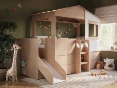 Flair Dreamland House Mid Sleeper with Slide & Storage