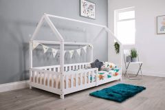 Flair Explorer Single Play House Floor Bed with Rails Wooden