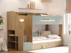 Flair Finn Staircase Bunk Bed with Storage