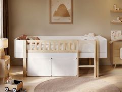 Noomi Kayla Mid Sleeper with Storage White (FSC-Certified)