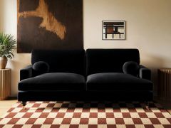 SOLACE+CO Addison 3 Sofa Black Velvet