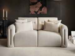 SOLACE+CO Mabel 2 Seater Sofa Beige Chenille