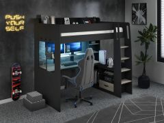 Recoil Kyrk Storage Gaming High Sleeper Black