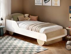 Flair Oliver Car Wooden Bed White & Oak