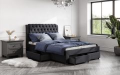 Flair Grey Fabric Royce Four Drawer Bed