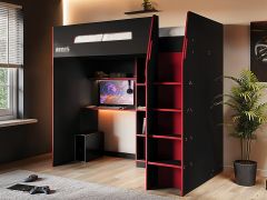 Recoil Summit Gaming High Sleeper with Wardrobe