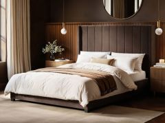 Flair Tiggy Ottoman Bed with Winged Headboard Chocolate Velvet