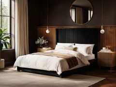 Flair Tiggy Ottoman Bed with Winged Headboard Black Velvet