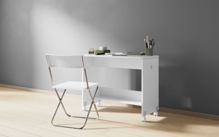 Flair Wizard White Pull Out Desk