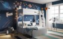 Flair Cosmic L Shaped Triple Bunk Bed White 