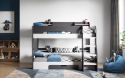 Flair Flick Bunk Bed Grey With Shelves And Drawer
