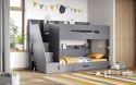 Grey Slick Staircase bunk bed