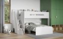Flair Stepaside Staircase L Shaped Triple Bunk Bed White