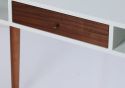 Flair Edelweiss Desk Walnut and White with Brass Accents (120x50)