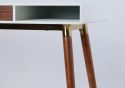 Flair Edelweiss Desk Walnut and White with Brass Accents (120x50)