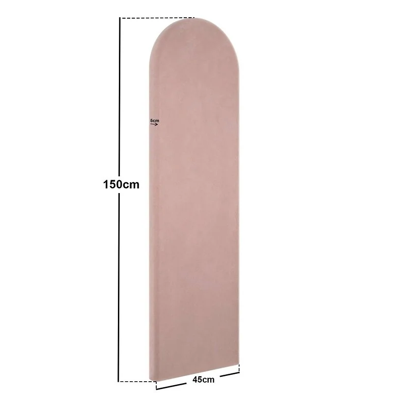 SOLACE+CO Cirrus Headboard Panels Double Pink Velvet image 5
