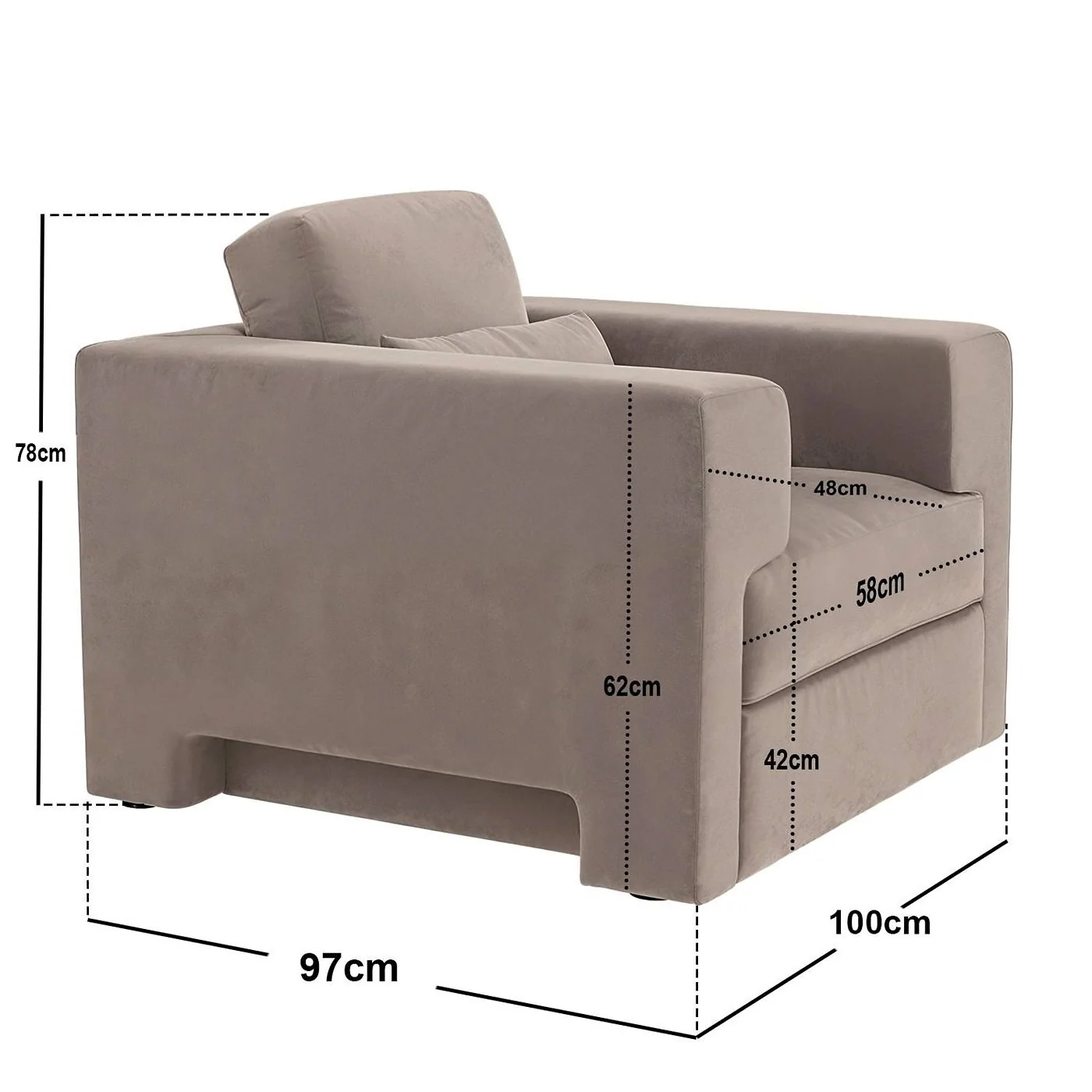 SOLACE+CO Rose Velvet Armchair image 12