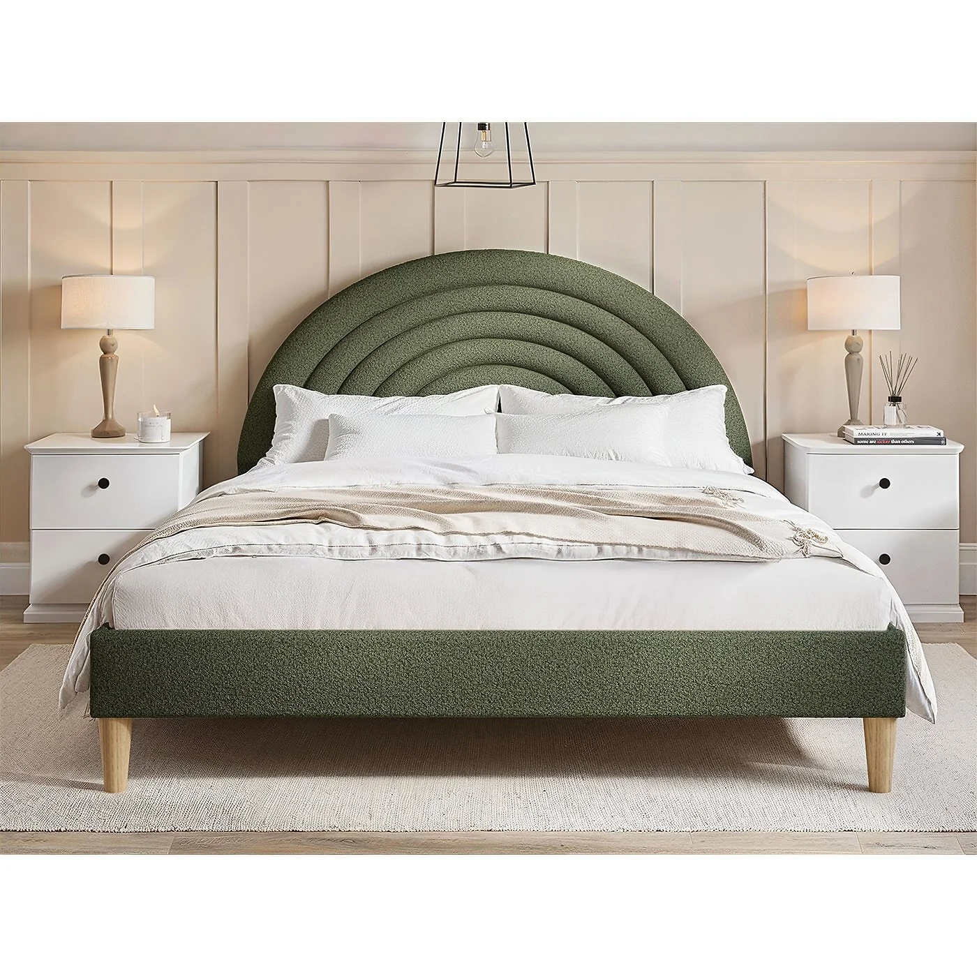 Flair Ava Boucle Double Bed Pink image 5