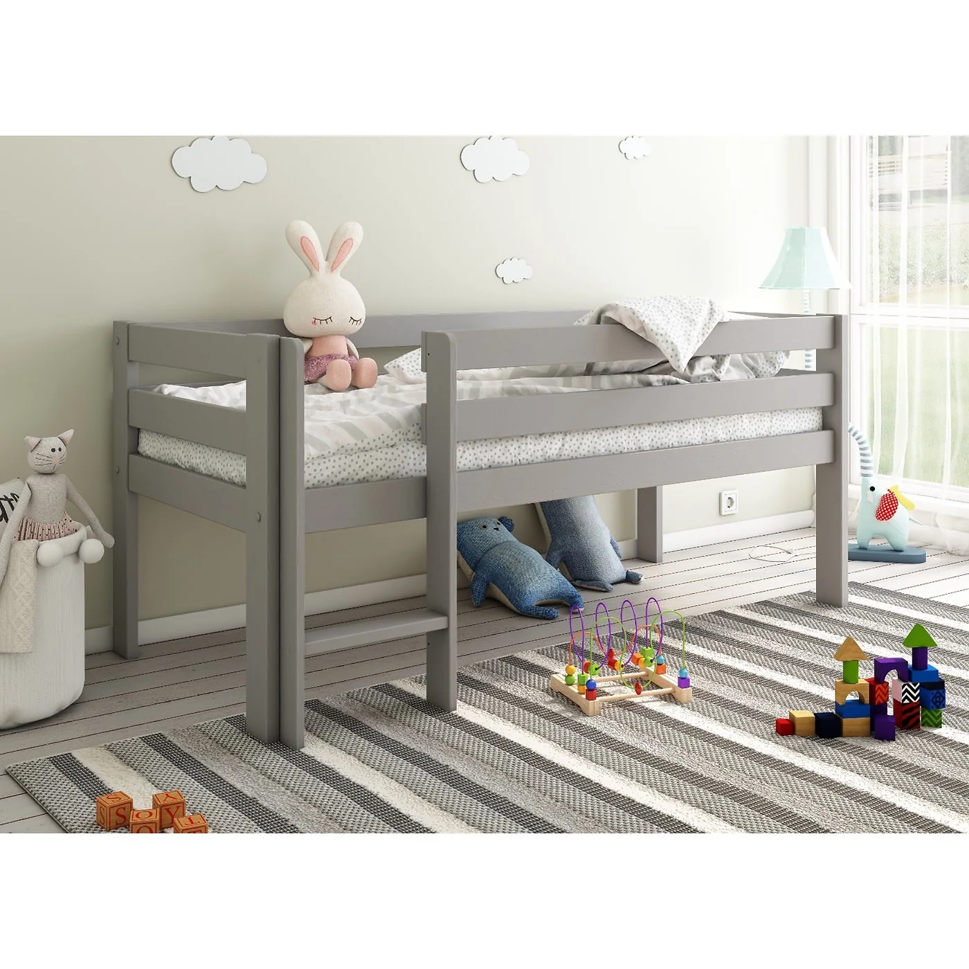 Noomi Solid Wood Shorty Mid Sleeper Bed image 4