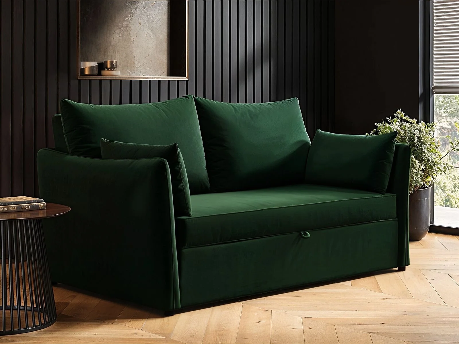 SOLACE+CO Skyler 2 Seater Sofa Bed Velvet – view 4