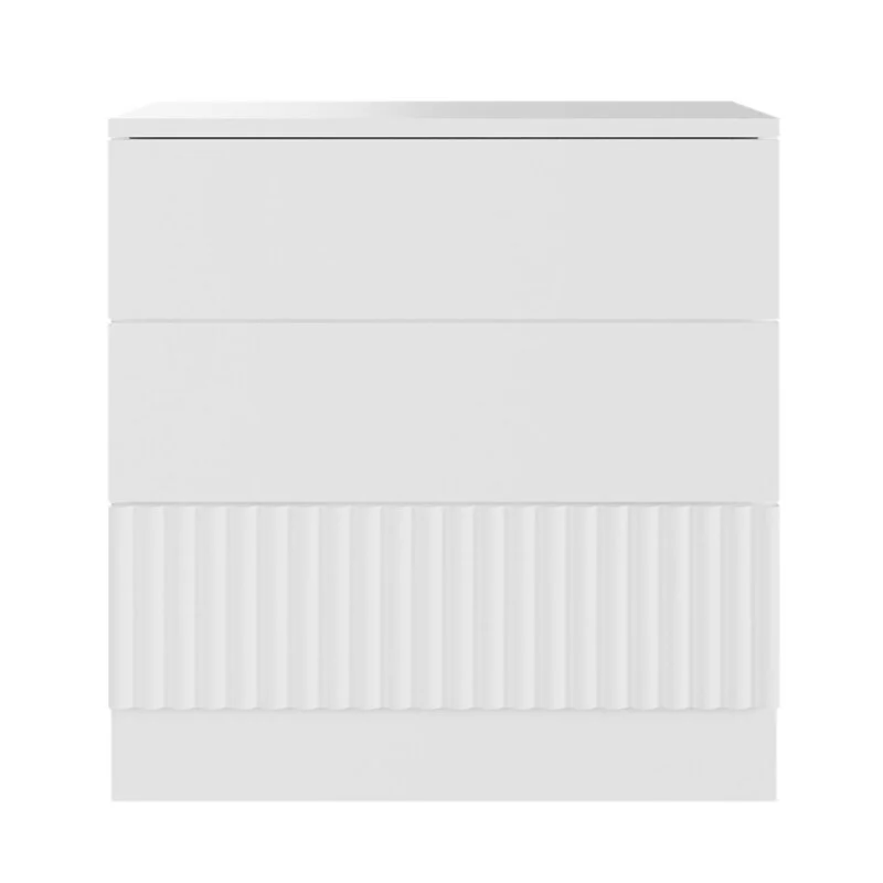 Luca chest of drawers with 3 drawers in White - cutout
