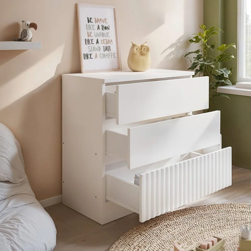 Flair Luca 3 Drawer Chest Ribbed image 8