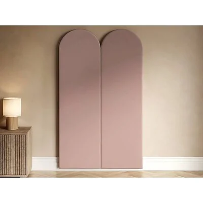 SOLACE+CO Cirrus Headboard Panels Single Pink Velvet