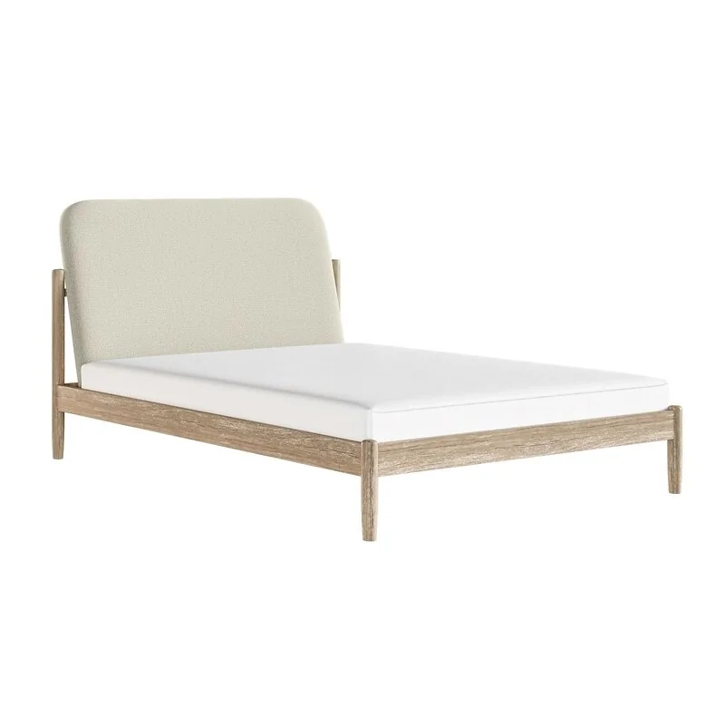 Flair Dahlia Linen Pillowback Wooden Bed image 5