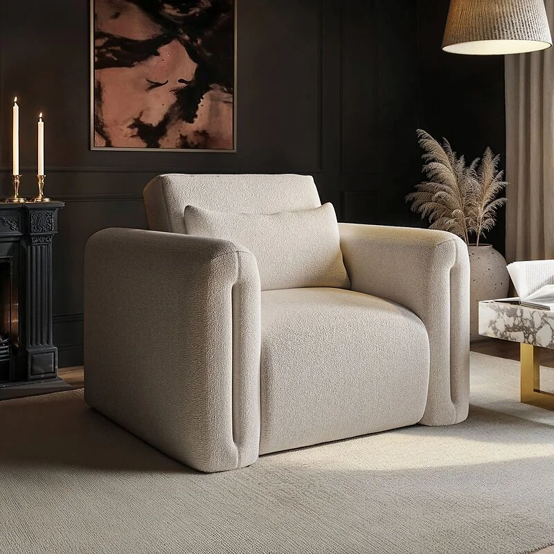 SOLACE+CO Mabel Armchair Beige Chenille image 2