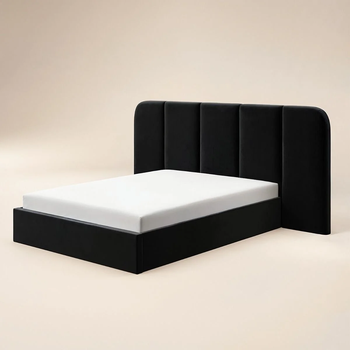 SOLACE+CO Sienna Hotel Ottoman Bed Black Velvet – view 5