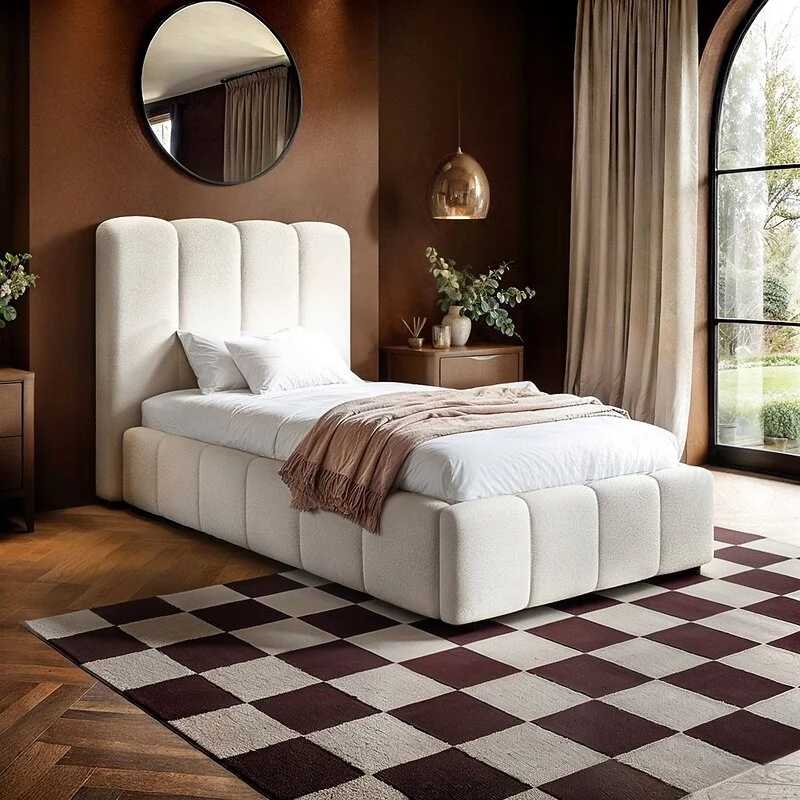 SOLACE+CO Emilie Single Ribbed Ottoman Bed