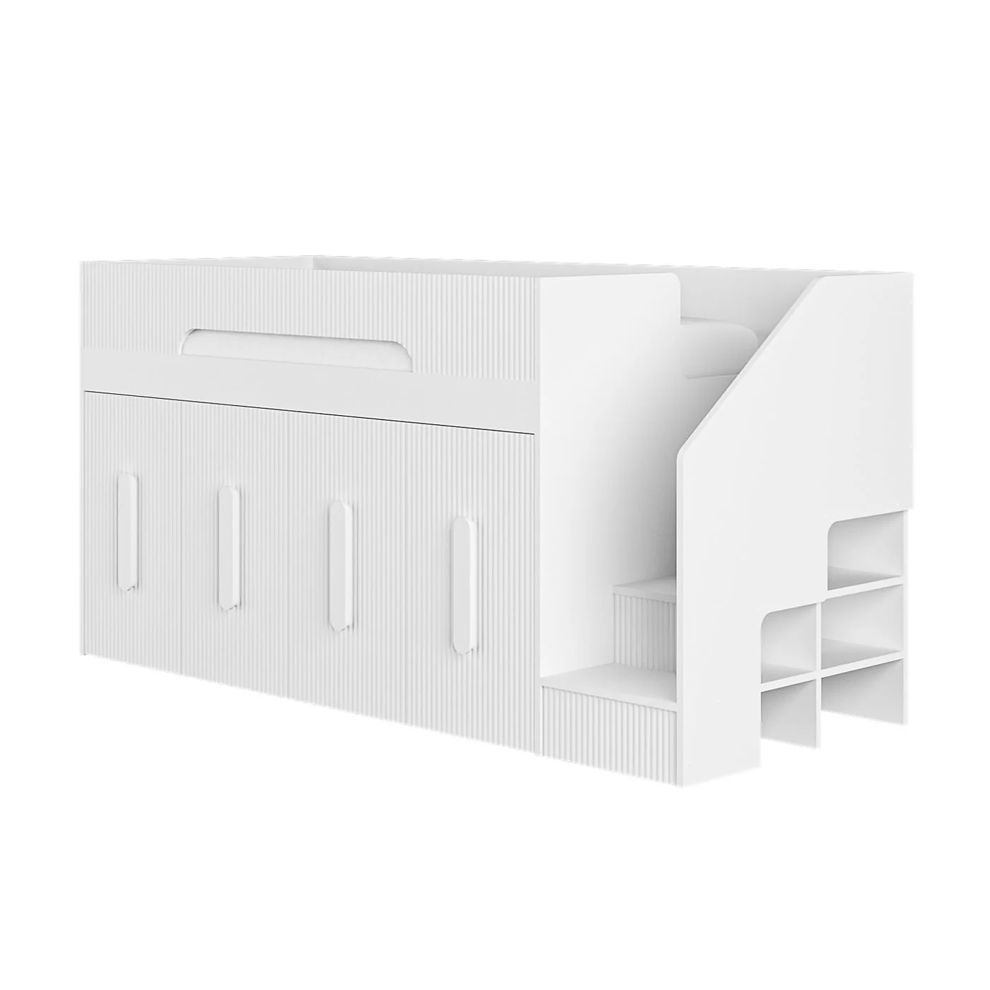 Flair Alexis Mid Sleeper with 4 Pull-Out Wardrobes Ribbed image 7
