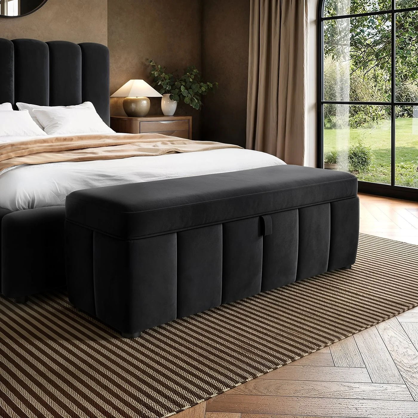 SOLACE+CO Emilie Ottoman Blanket Box