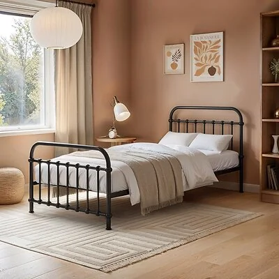Flair Compton Black Metal Bed